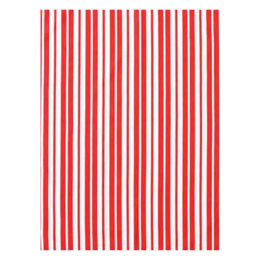 Muster des roten weißen vertikalen Streifens Tischdecke (Vorderseite)