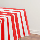 Muster des roten weißen vertikalen Streifens Tischdecke (Beispiel)