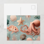 Muster des Schiffslebens Postkarte (Vorne/Hinten)