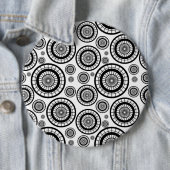 Muster des schwarz-weiß wiederholten Radmusters Button (Beispiel)
