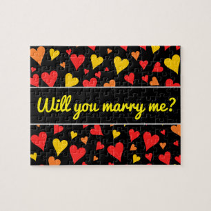 Muster des schwebenden roten, orangefarbenen und g puzzle