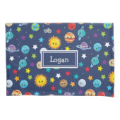 Muster des Sonnensystems für Kinder Kissenbezug (Vorderseite)
