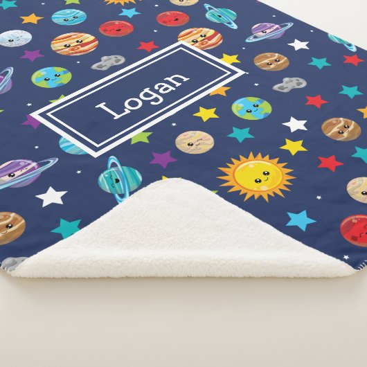 Muster des Sonnensystems für Kinder Sherpadecke (3/4)