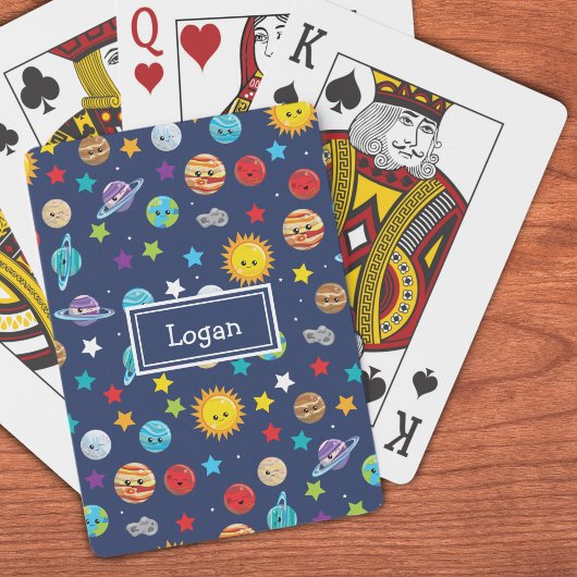 Muster des Sonnensystems für Kinder Spielkarten