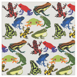 Muster des Spaß-buntes Frosches (Giftpfeilfrösch Stoff