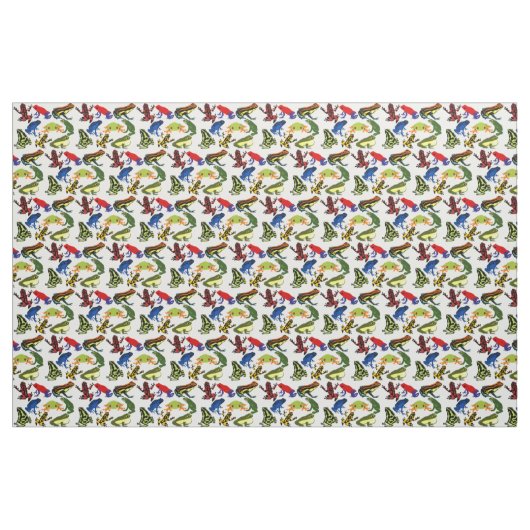 Muster des Spaß-buntes Frosches (Giftpfeilfrösche) Stoff (Fat Quarter (45,7 x 55,9 cm))