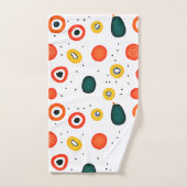 Muster des spielerischen Punktkreises Badhandtuch Set (Handtuch)