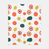 Muster des spielerischen Punktkreises Fleecedecke (Vorderseite)