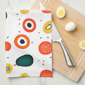 Muster des spielerischen Punktkreises Geschirrtuch (Viertel Falte)