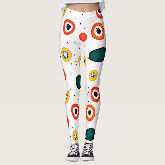 Muster des spielerischen Punktkreises Leggings (Vorderseite)