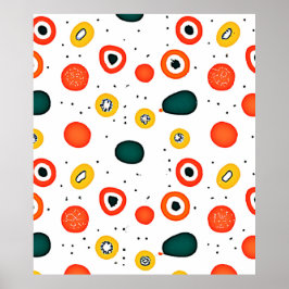 Muster des spielerischen Punktkreises Poster