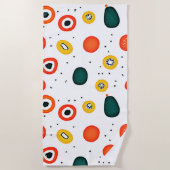 Muster des spielerischen Punktkreises Strandtuch (Vorderseite)