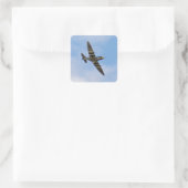 Muster des Spitfire MK IX MK923 Quadratischer Aufkleber (Tasche)