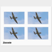 Muster des Spitfire MK IX MK923 Rechteckiger Aufkleber (Blatt)