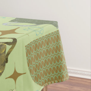 Muster des Teacup-Modells des mittleren Jahrhunder Tischdecke