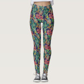 Muster des tropischen Ananas-Hibiskus Leggings (Vorderseite)
