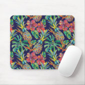 Muster des tropischen Ananas-Hibiskus Mousepad (Mit Mouse)
