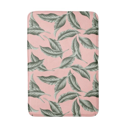 Muster des tropischen Gartens Blätter Badematte (Vorderseite Vertikal)