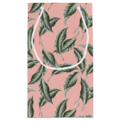 Muster des tropischen Gartens Blätter Kleine Geschenktüte (Rückseite)