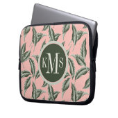 Muster des tropischen Gartens Blätter Laptopschutzhülle (Vorderseite Links)