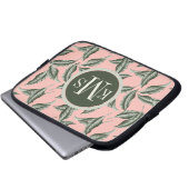 Muster des tropischen Gartens Blätter Laptopschutzhülle (Vorne Knopf)