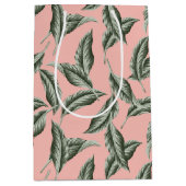 Muster des tropischen Gartens Blätter Mittlere Geschenktüte (Vorderseite)