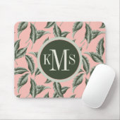 Muster des tropischen Gartens Blätter Mousepad (Mit Mouse)