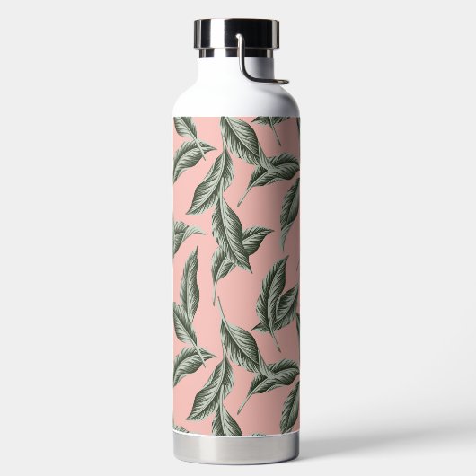 Muster des tropischen Gartens Blätter Trinkflasche (links)