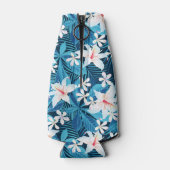 Muster des tropischen Hibiskus 2 Flaschenkühler (Rückseite)