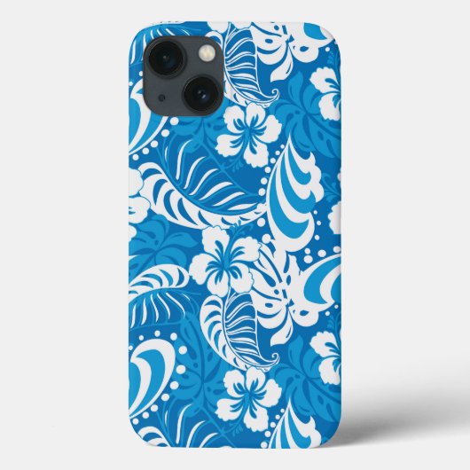 Muster des tropischen Hibiskus Case-Mate iPhone Hülle (Rückseite)