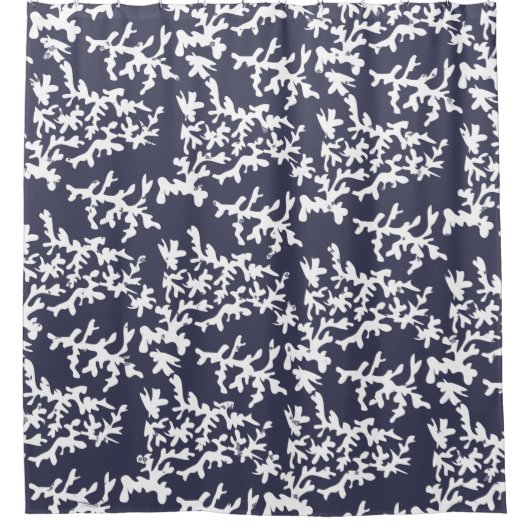 Muster des tropischen Korallenriffs Duschvorhang (Vorderseite)