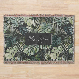 Muster des tropischen Regenwaldes in Aquarelltönen Decke