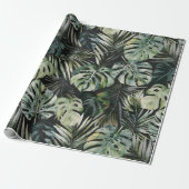 Muster des tropischen Regenwaldes in Aquarelltönen Geschenkpapier (Ungerollt)