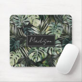 Muster des tropischen Regenwaldes in Aquarelltönen Mousepad (Mit Mouse)