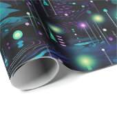 Muster des verzauberten Waldbaums Geschenkpapier (Rolleneckpunkt)