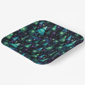 Muster des verzauberten Waldbaums Pappteller (Gewinkelt)