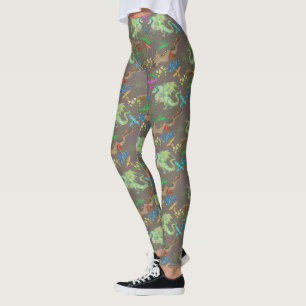 Muster des verzauberten Walddrachen Leggings