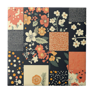 Muster des Vintagen Blumenmusters (1) Fliese