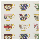 Muster des Vintagen Viktorianischen Tea Cup Stoff (Nahaufnahme)