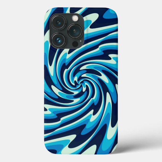 Muster des Wavy Sea (Mitternachtsblau, Blau, Cyan) Case-Mate iPhone Hülle (Rückseite)