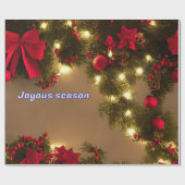 Muster des Weihnachtsbaumes mit roten Bögen Geschenkpapier (Flach)