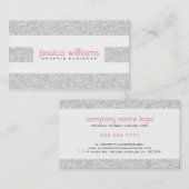 Muster des weißen Glitzer Visitenkarte (Vorne/Hinten)
