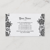 Muster des weißen Kreises Visitenkarte (Rückseite)