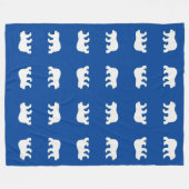 Muster des weißen Polarbären Fleecedecke (Vorderseite (Horizontal))