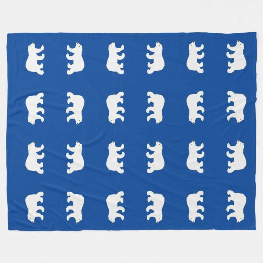 Muster des weißen Polarbären Fleecedecke (Vorderseite (Horizontal))