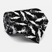 Muster des weißen Tintenfischs Krawatte (Gerollt)