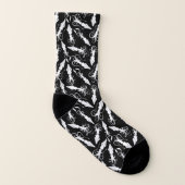 Muster des weißen Tintenfischs Socken (Rechts - Außen)