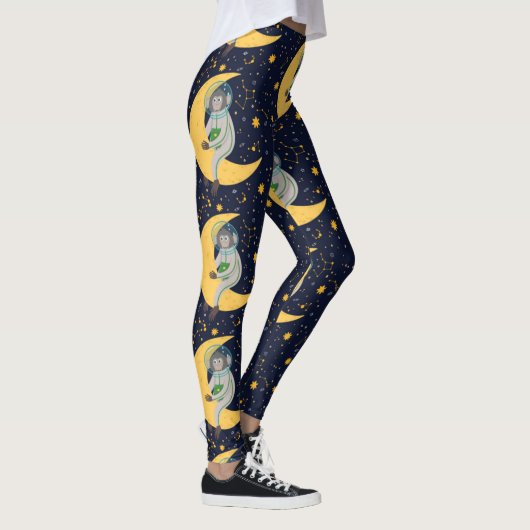 Muster des Weltraummonschlüssels Leggings (Rechts)