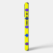 Muster-Design auf Gelb Case-Mate iPhone Hülle (Rückseite / Links)