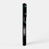 Muster-Design auf schwarz iPhone Hülle (Rechte Seite)